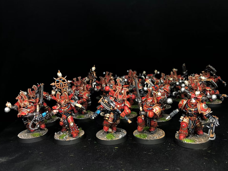 Painted Warhammer 40K World Eaters Army