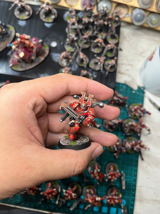 Painted Warhammer 40K World Eaters Army
