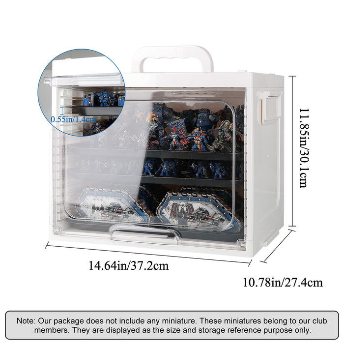 Jucoci ABS White Miniatures Portable Storage Case