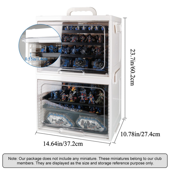 Jucoci ABS White Miniatures Portable Storage Case