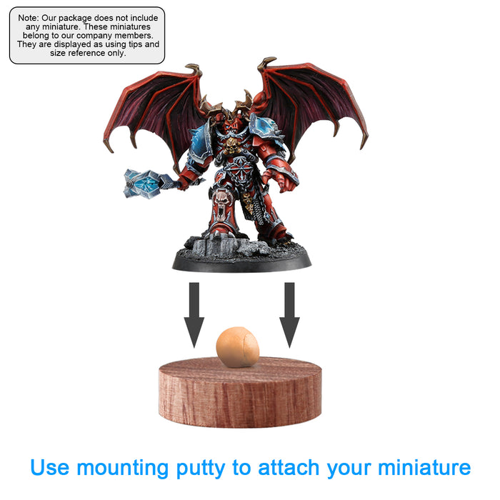 Use mounting putty to attach your miniature.