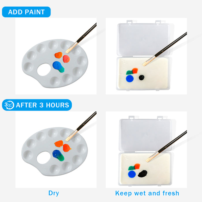 A wet palette keeps your paint moist and fresher longer.