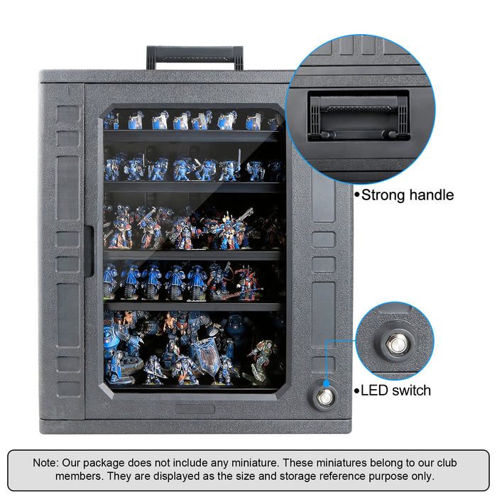 Jucoci Large Size Miniatures Carrying Storage Case With Light
