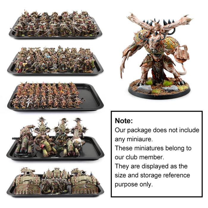 Includes 5 metal trays, plenty of space to accommodate your miniatures.