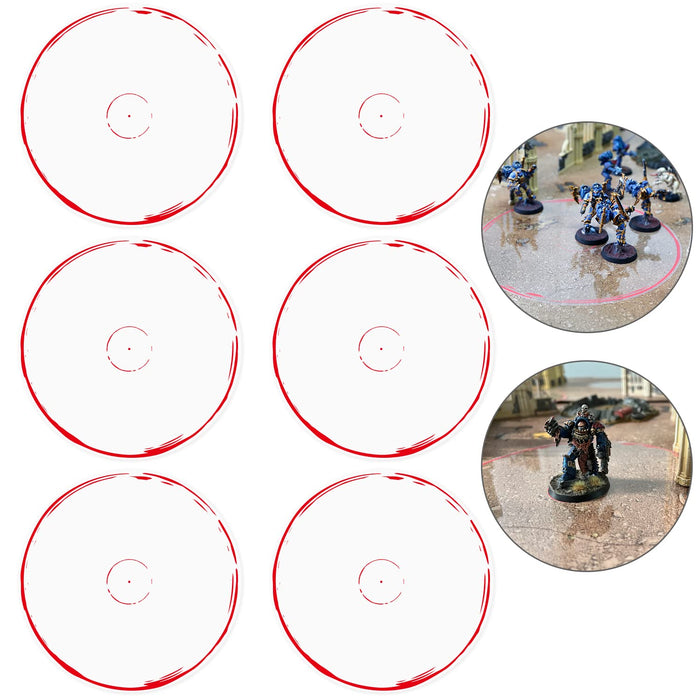 Jucoci Objective Point Markers 6PCS Set Objective Marker Compatible with WH40k Wargame (Miniature Not Included)