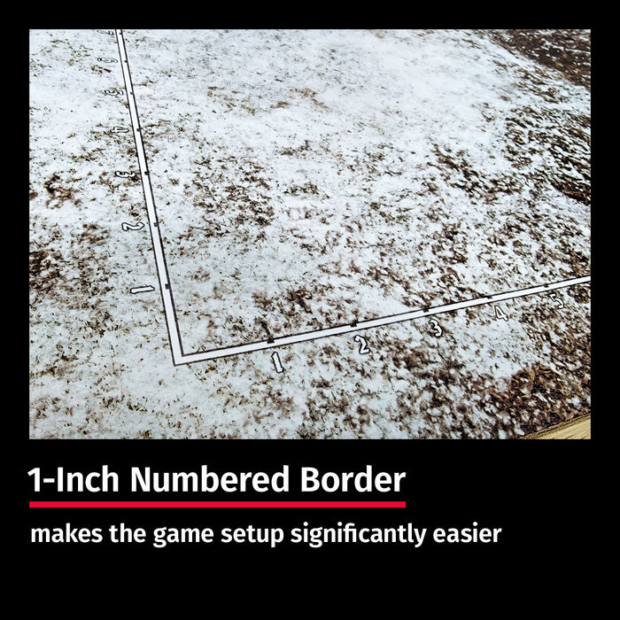 Jucoci Tabletop Wargaming Battlemat 44'' x 60'' (Patchy Snow)