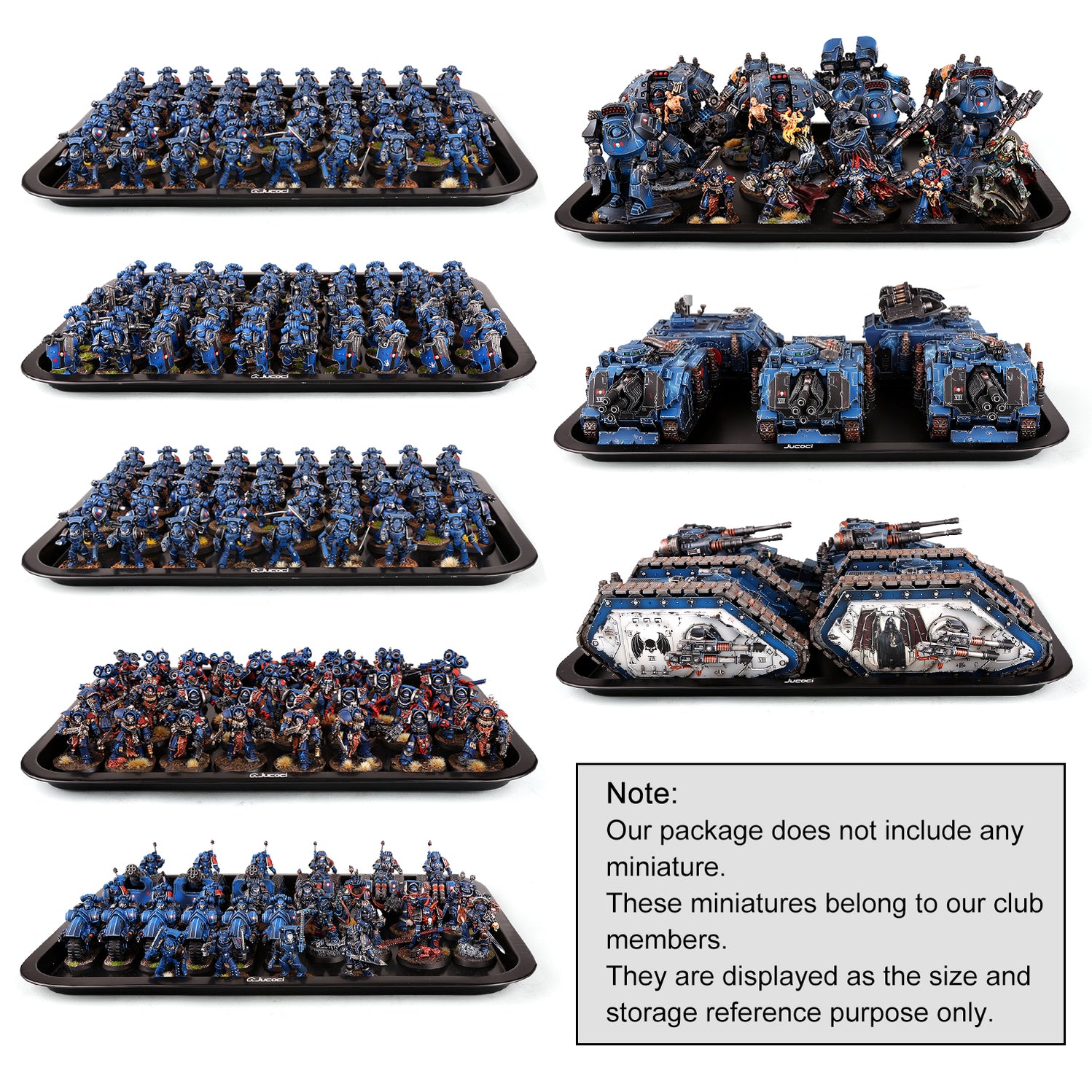 Jucoci ABS White Miniatures Portable Storage Case