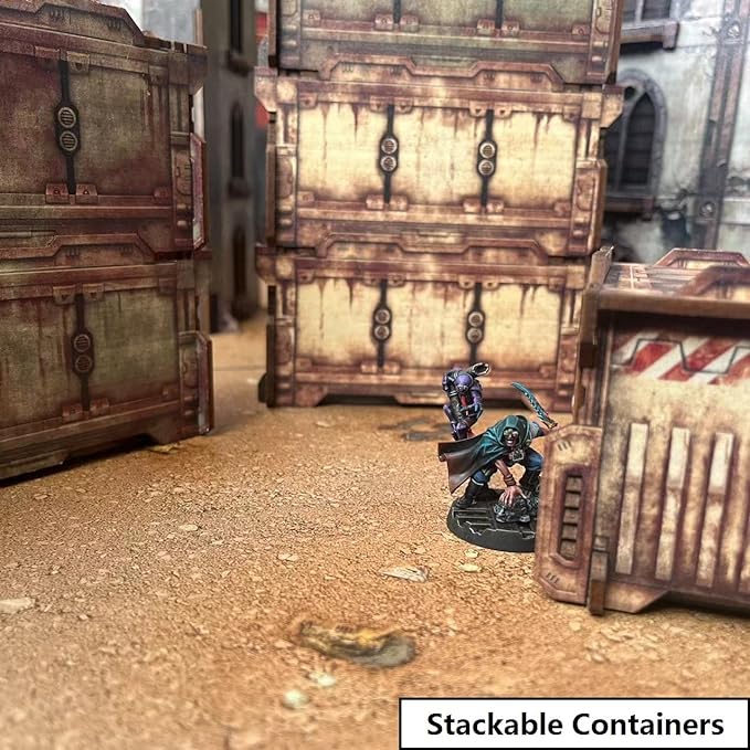 Stackable containers.