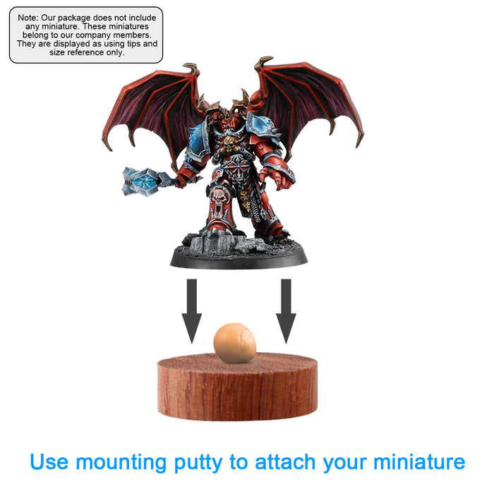 Use mounting putty to attach your miniature.