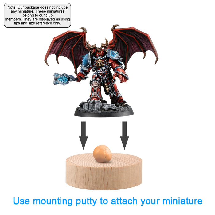 Use mounting putty to attach your miniature.