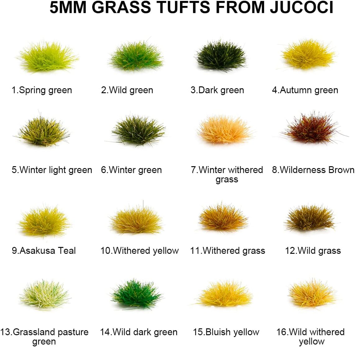 Jucoci 5mm Static Miniature Grass Tufts Model Grass Wild Grass jucoci-5mm-static-miniature-grass-tufts-model-grass-wild-grass