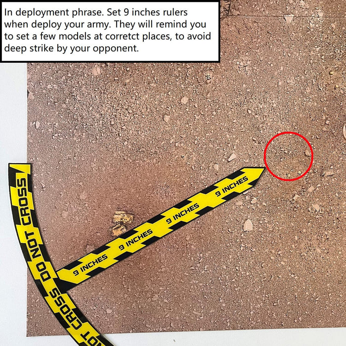 Jucoci 9 Inches Ruler Compatible with Wargames WH40K (Miniaure Not Included)