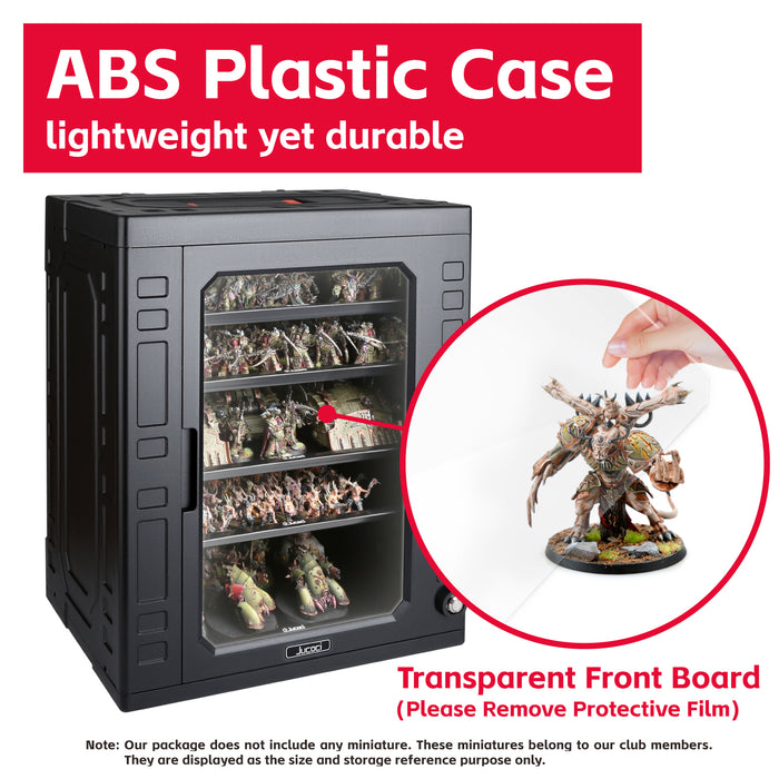 Jucoci ABS Large Size Miniatures Carrying Storage Case With Light