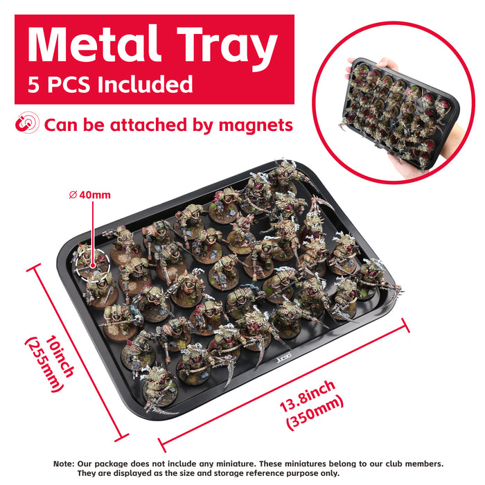 Jucoci ABS Large Size Miniatures Carrying Storage Case With Light