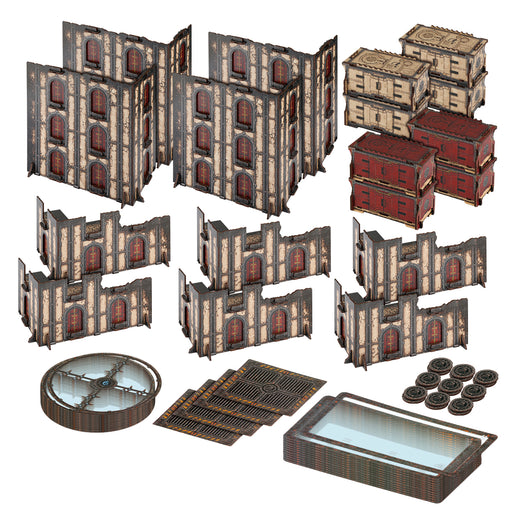 WH40K WTC Tabletop Wargame Terrain Set - 9pcs White Battlezone Creation Kit 
