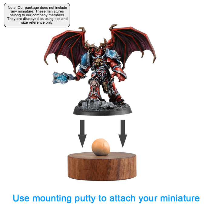 Use mounting putty to attach your miniature.